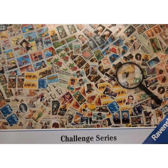 NEW Challenge Series Stamp Collection 1000 piece jigsaw puzzle by Ravensburger - Picture 2 of 2